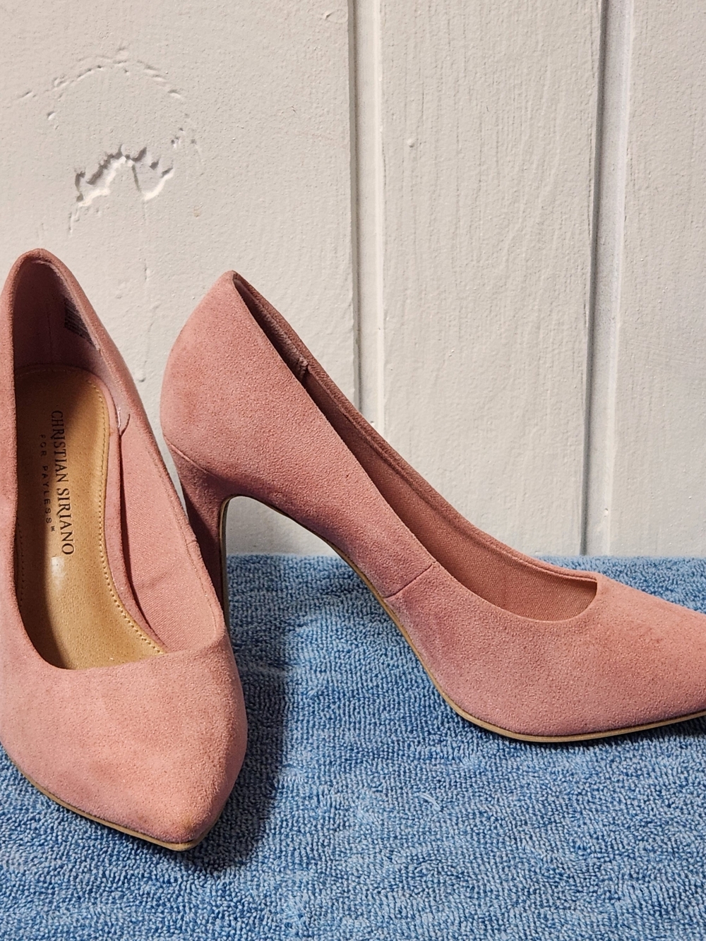 Pumps Dusty Rose Suede Pointed-Toe Christian Siriano
